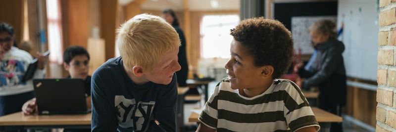 2 drenge der laver opgaver