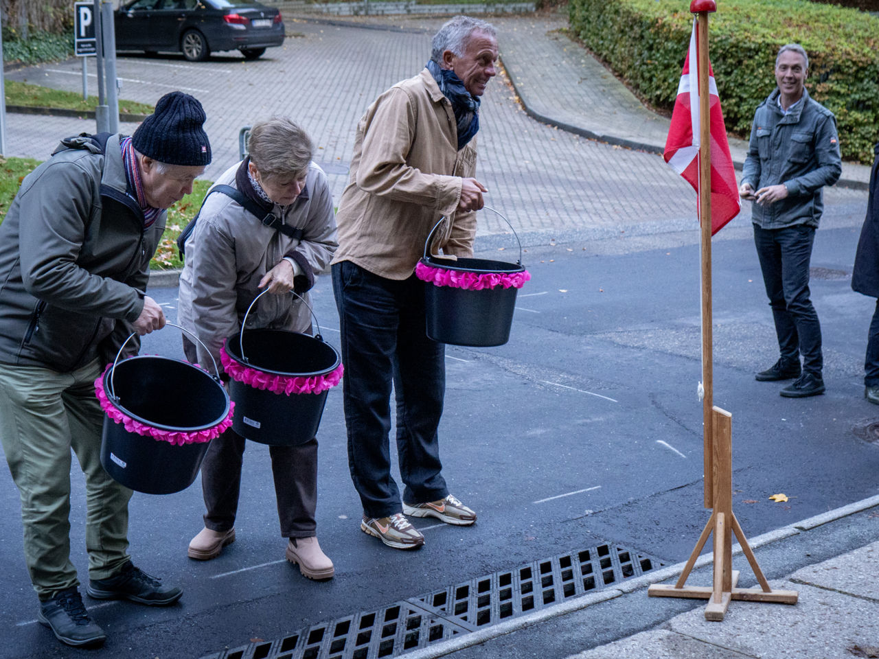Bestyrelsesformand for Vejle Spildevand og udvalgsformand i Vejle Kommune indvier projektet.