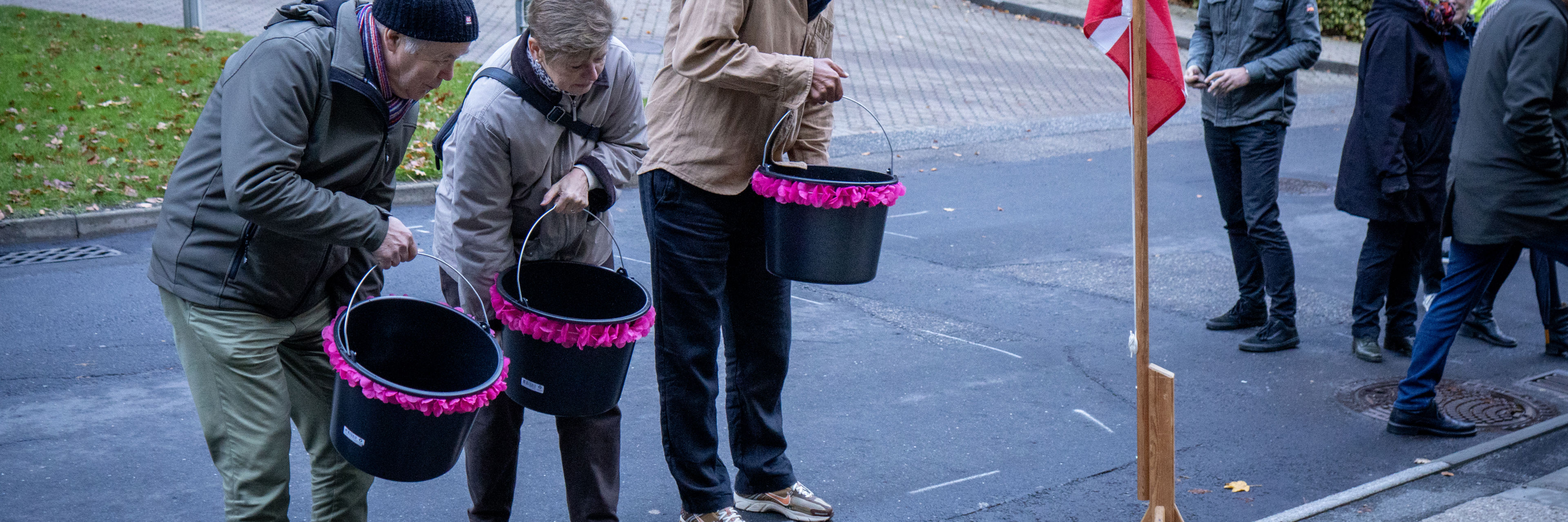 Bestyrelsesformand for Vejle Spildevand og udvalgsformand i Vejle Kommune indvier projektet.