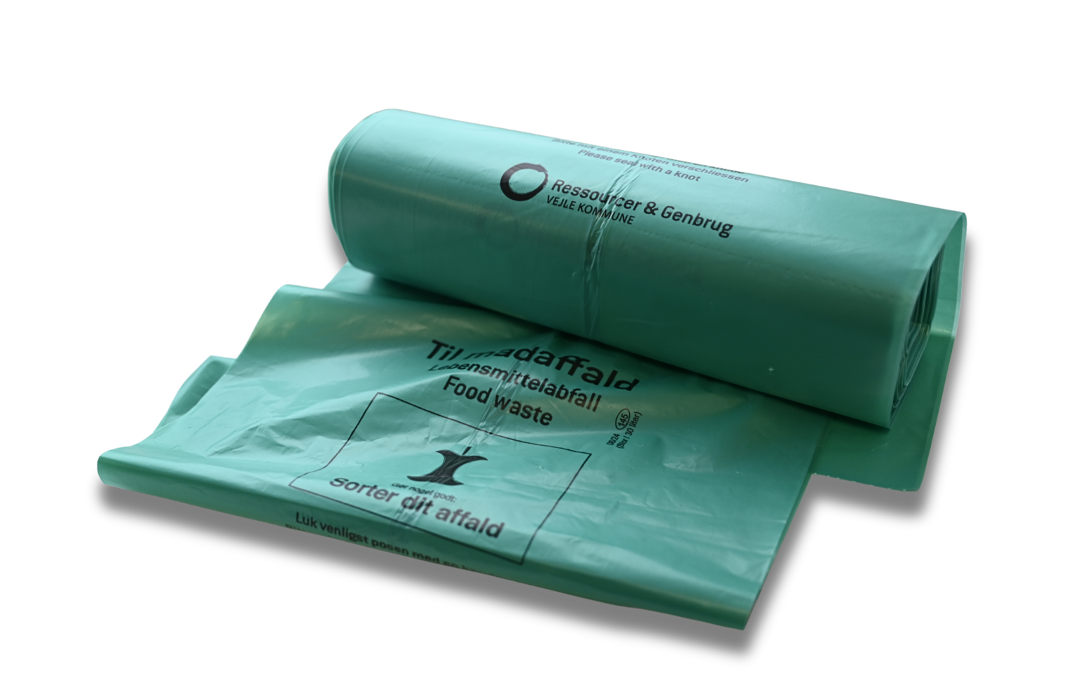 Grønne poser til madaffald.