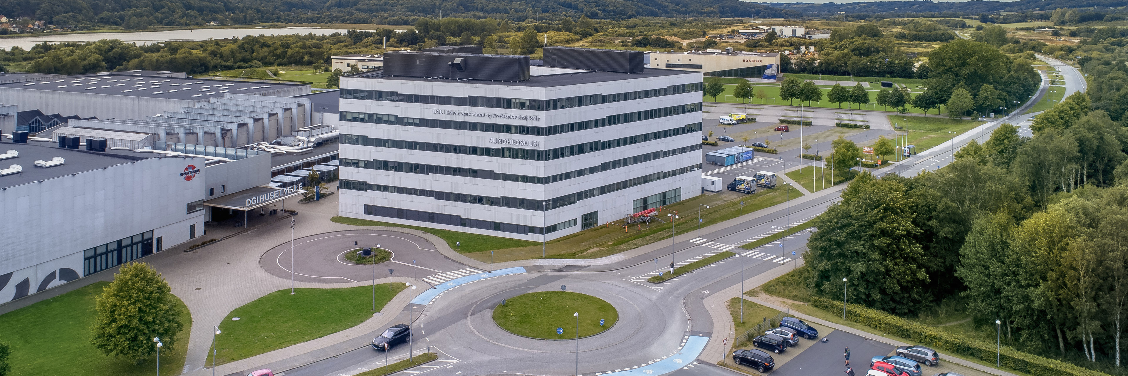 Luftfoto af Sundhedshuset