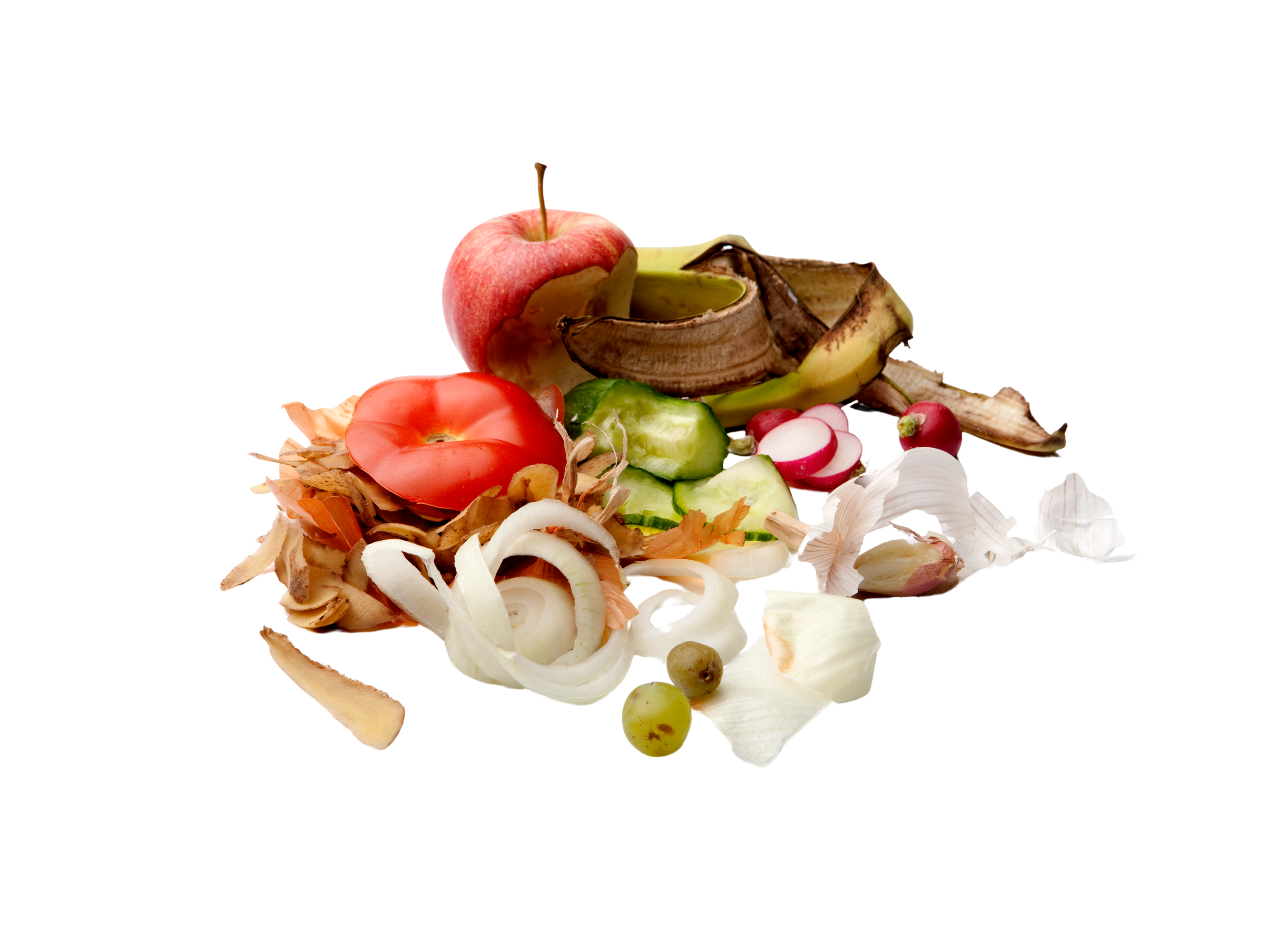 Madaffald -  En blanding af frugt-, grøntsagsrester og andet bioaffald