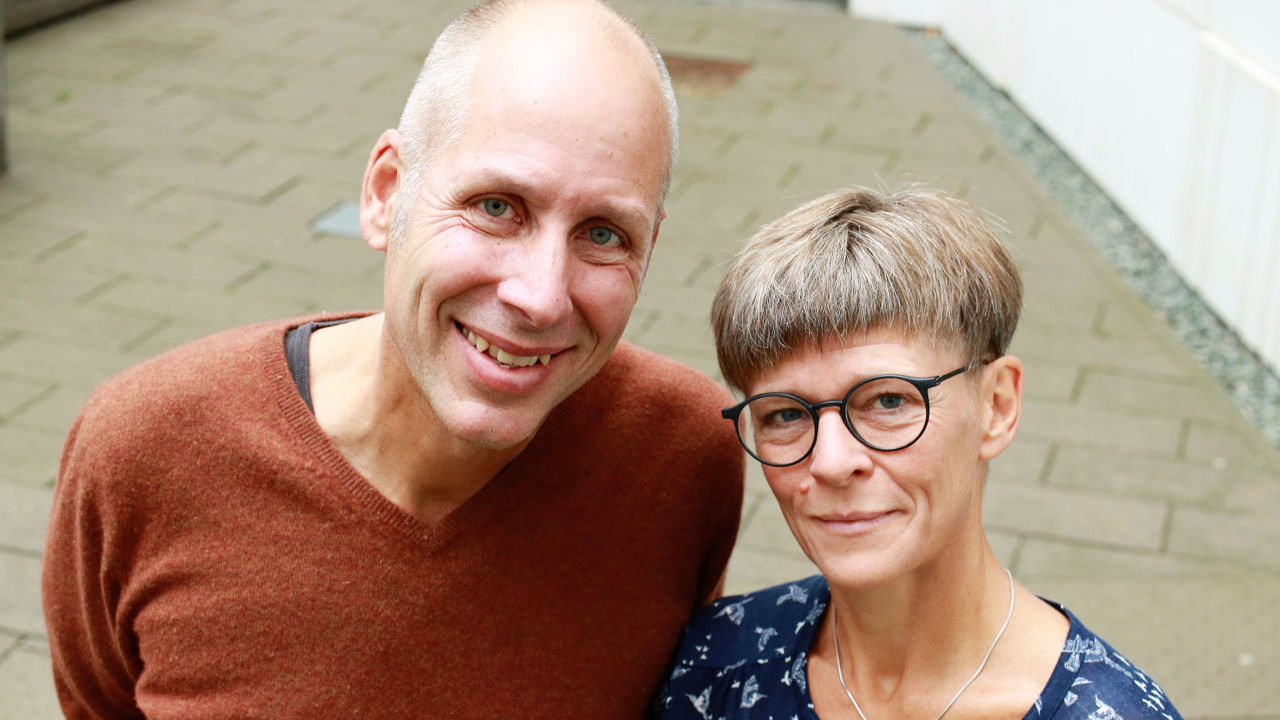 Foto af pårørendeguiderne Martin og Mere.
