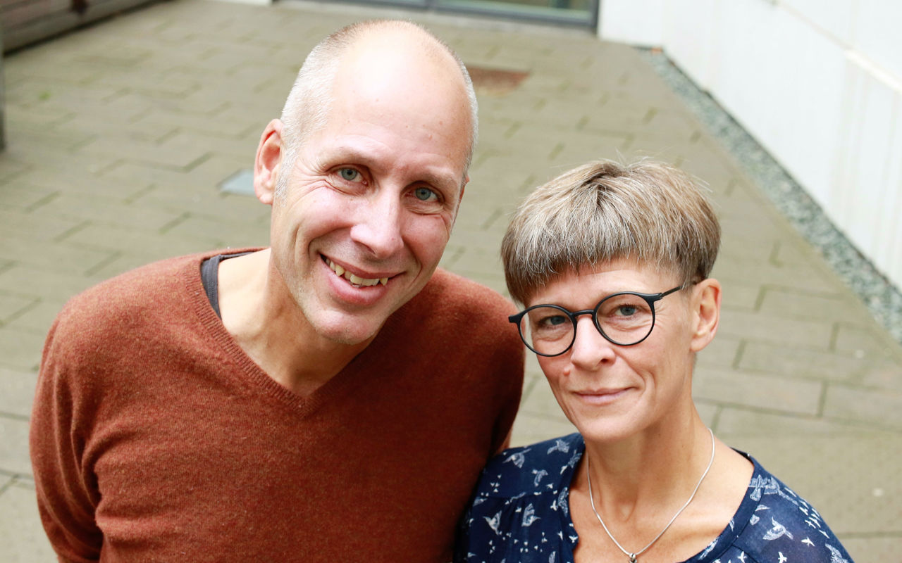 Foto af pårørendeguiderne Martin og Mere.