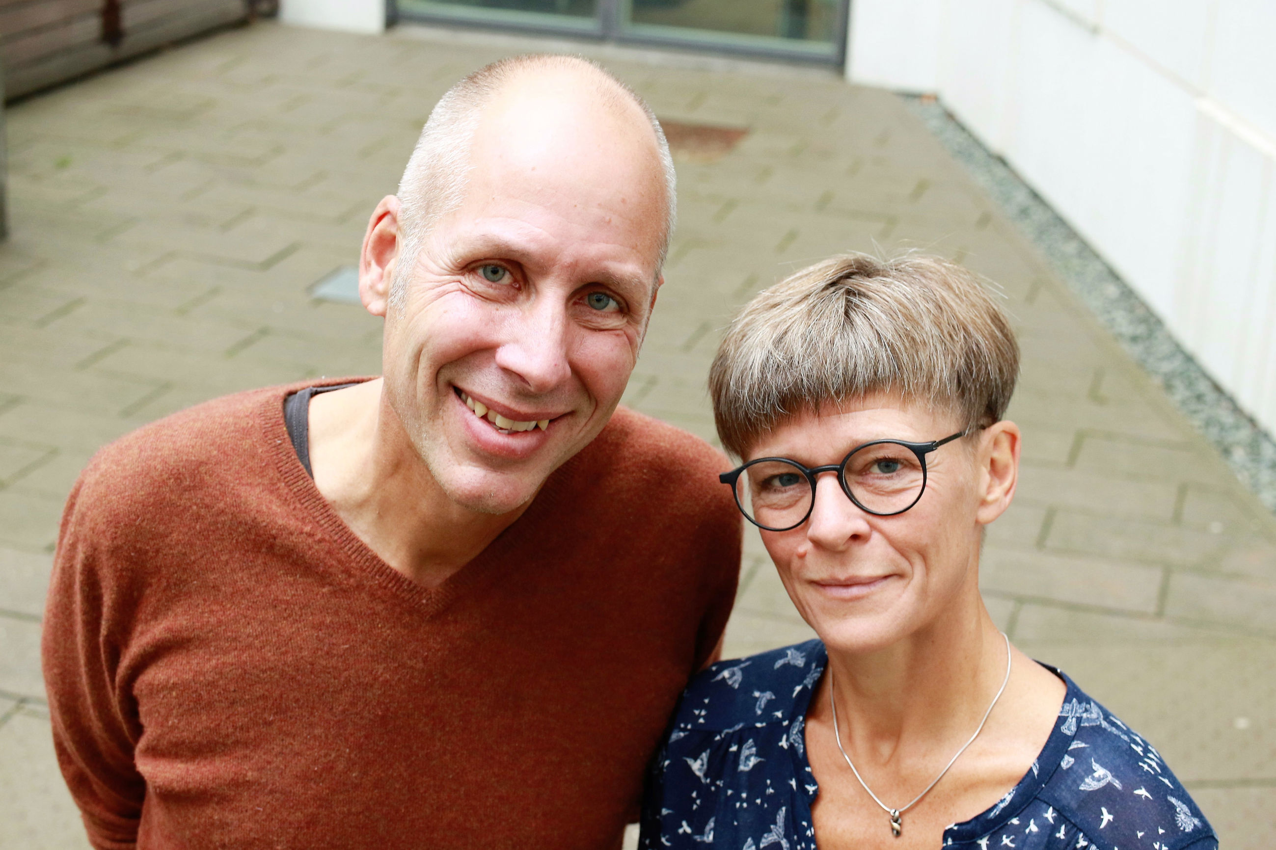 Foto af pårørendeguiderne Martin og Mere.