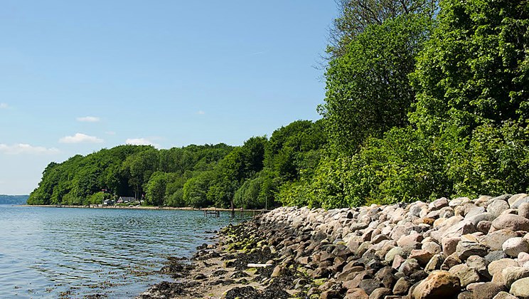 Stranden ved Ulbækhus er ikke badevenlig