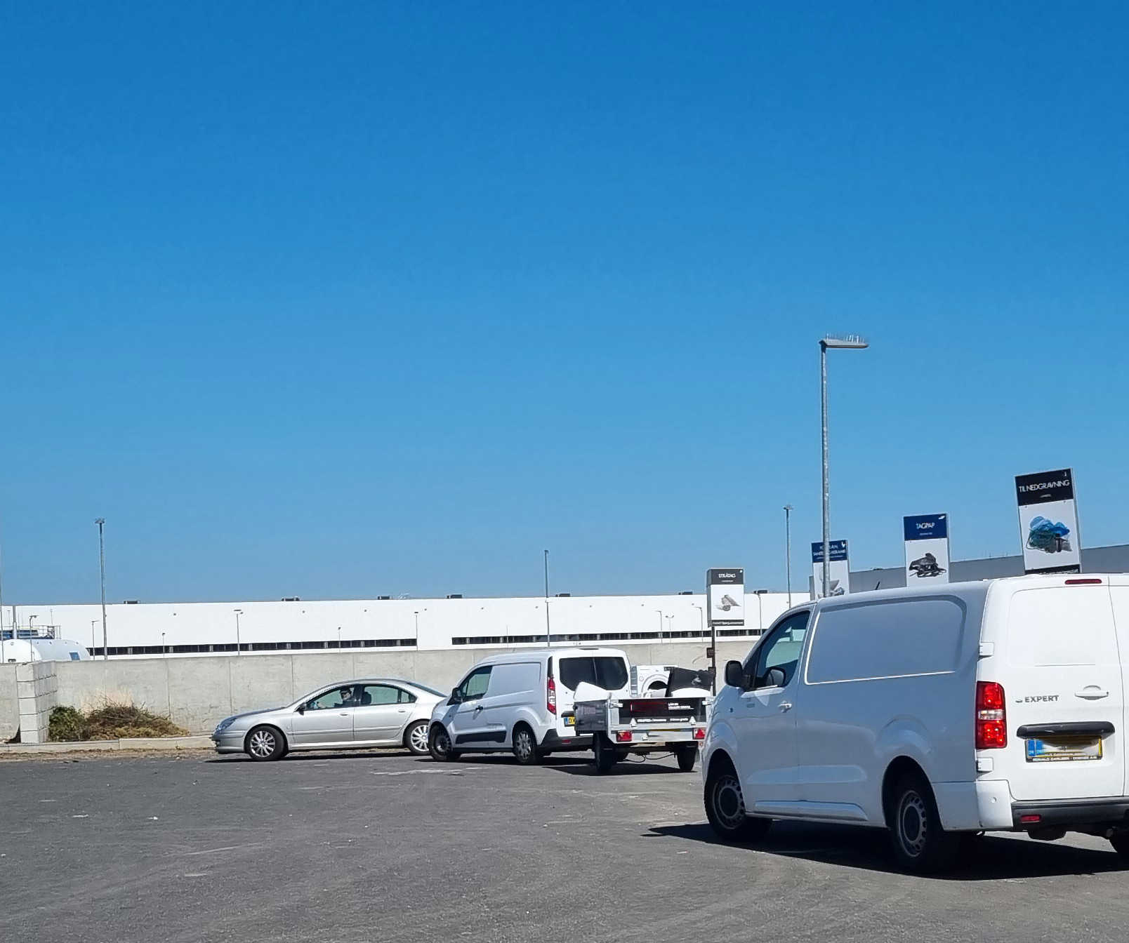 Erhvervsbiler på genbrugspladsen i Vejle